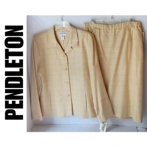 NYE SALE NEW Pendleton Silk Wool Plaid Suit SZ 14